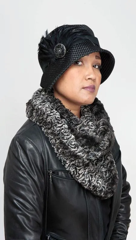 Abigail Style Hat - Interconnected in Black Upholstery