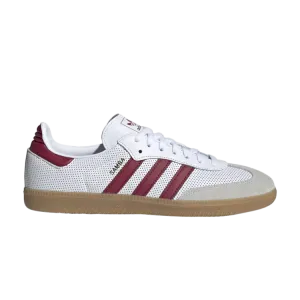 Adidas Samba OG 'White Collegiate Burgundy' sneakers, white