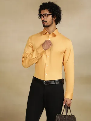 Fawn Solid Slim Fit Formal Shirt | JadeBlue