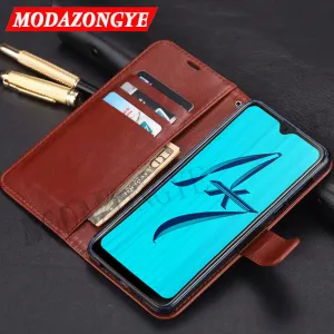 OPPO AX7 Case Flip Wallet PU Leather Phone Case For OPPO AX7 CPH1901 CPH 1901 OPPOAX7 AX 7 Case On OPPO AX7 A7 Protective Cover