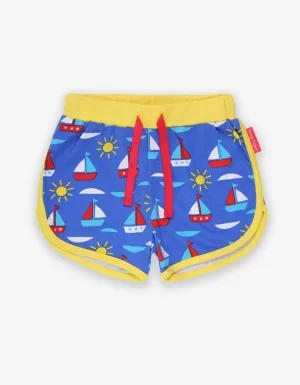 Organic Boat Print Running Shorts