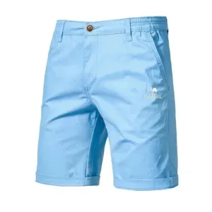 Summer 100% Cotton Solid Color Shorts for Men High Quality Casual Fashion