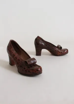 Vintage Early 1940s La Valle Art Deco Pumps